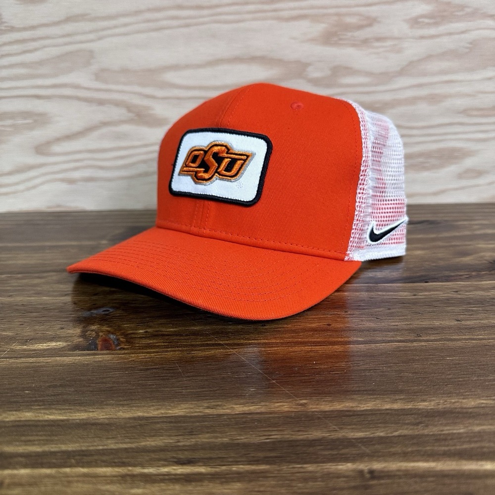Oklahoma State Cowboys Nike Hat Adjustable Snapback Orange Team Issue Mesh Back
